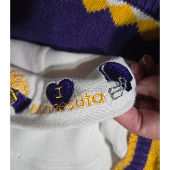 Vintage Minnesota Vikings Cardigan Turtleneck set Christopher Banks Football - Picture 8 of 8